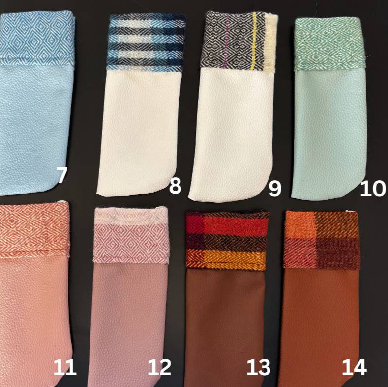 Set of patterned sunglasses in various colors on a dark background