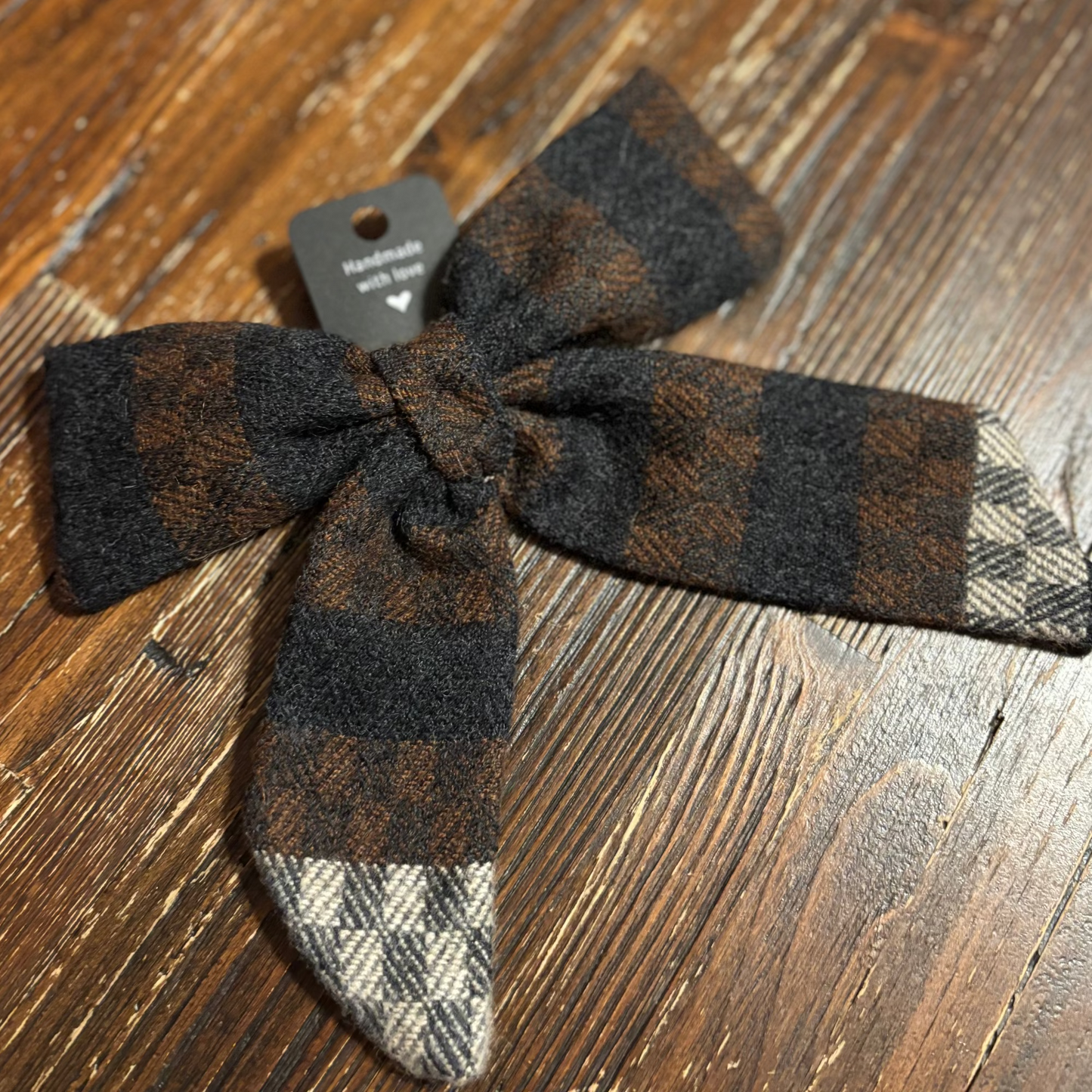Handmade Donegal Tweed Hair Bows – Woodland Bow