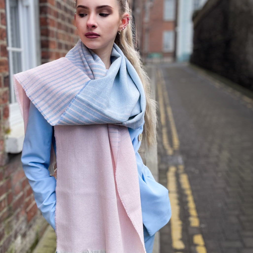 Hydrangea | Donegal Tweed Lambswool Scarf |