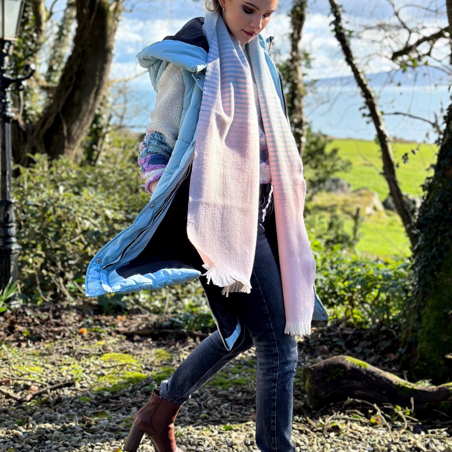 Hydrangea | Donegal Tweed Lambswool Scarf |