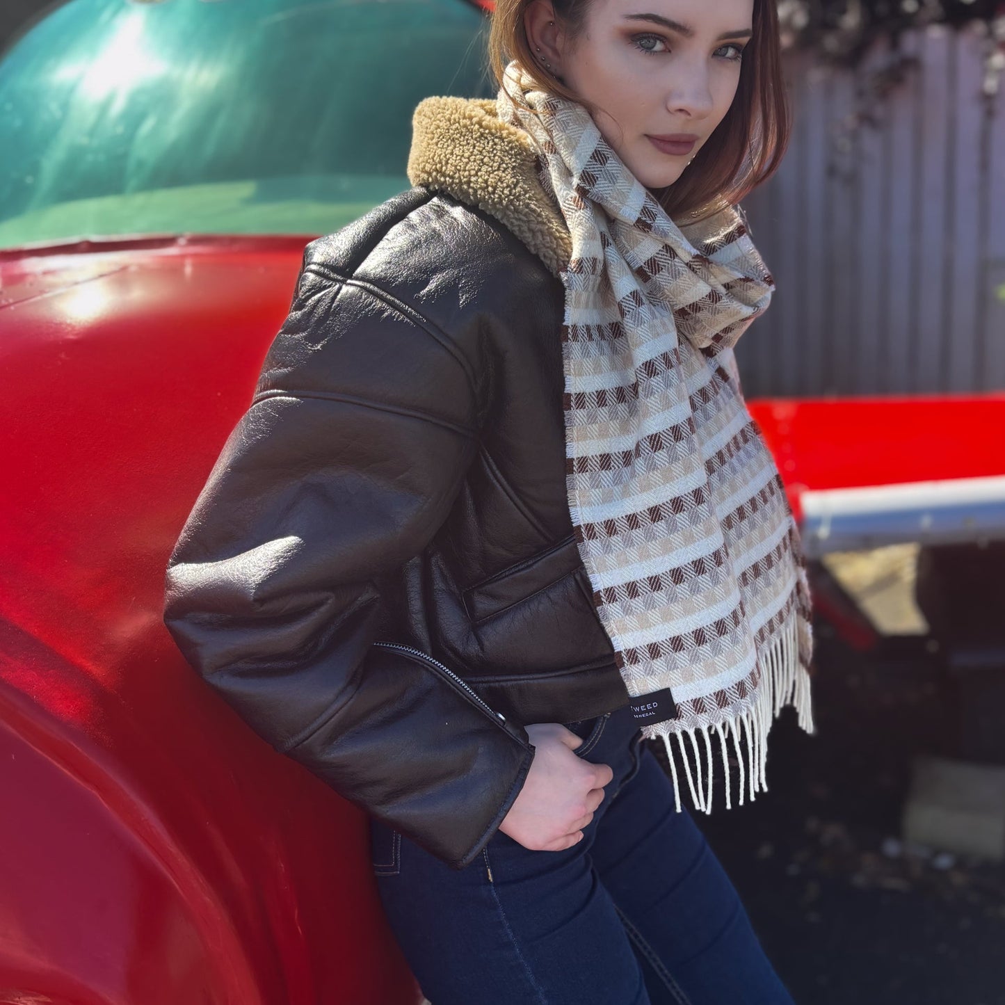 Amelia Earhart | Donegal Tweed lambswool Scarf |