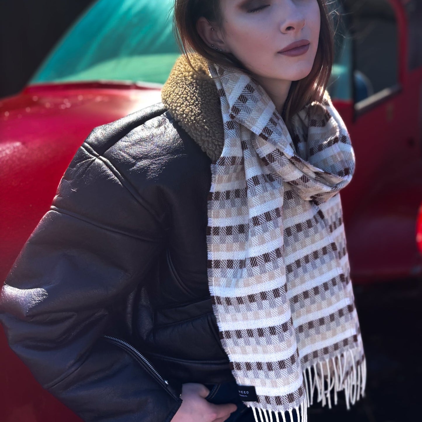 Amelia Earhart | Donegal Tweed lambswool Scarf |