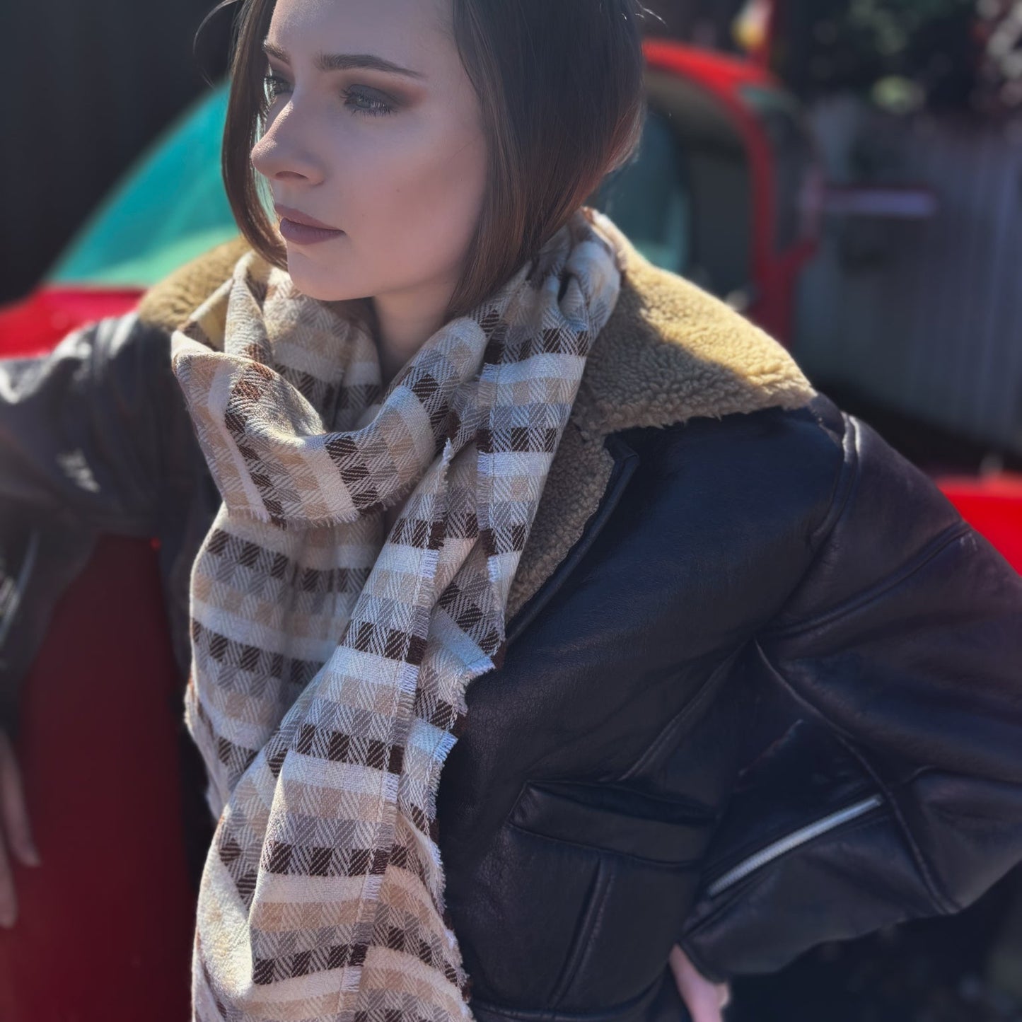 Amelia Earhart | Donegal Tweed lambswool Scarf |