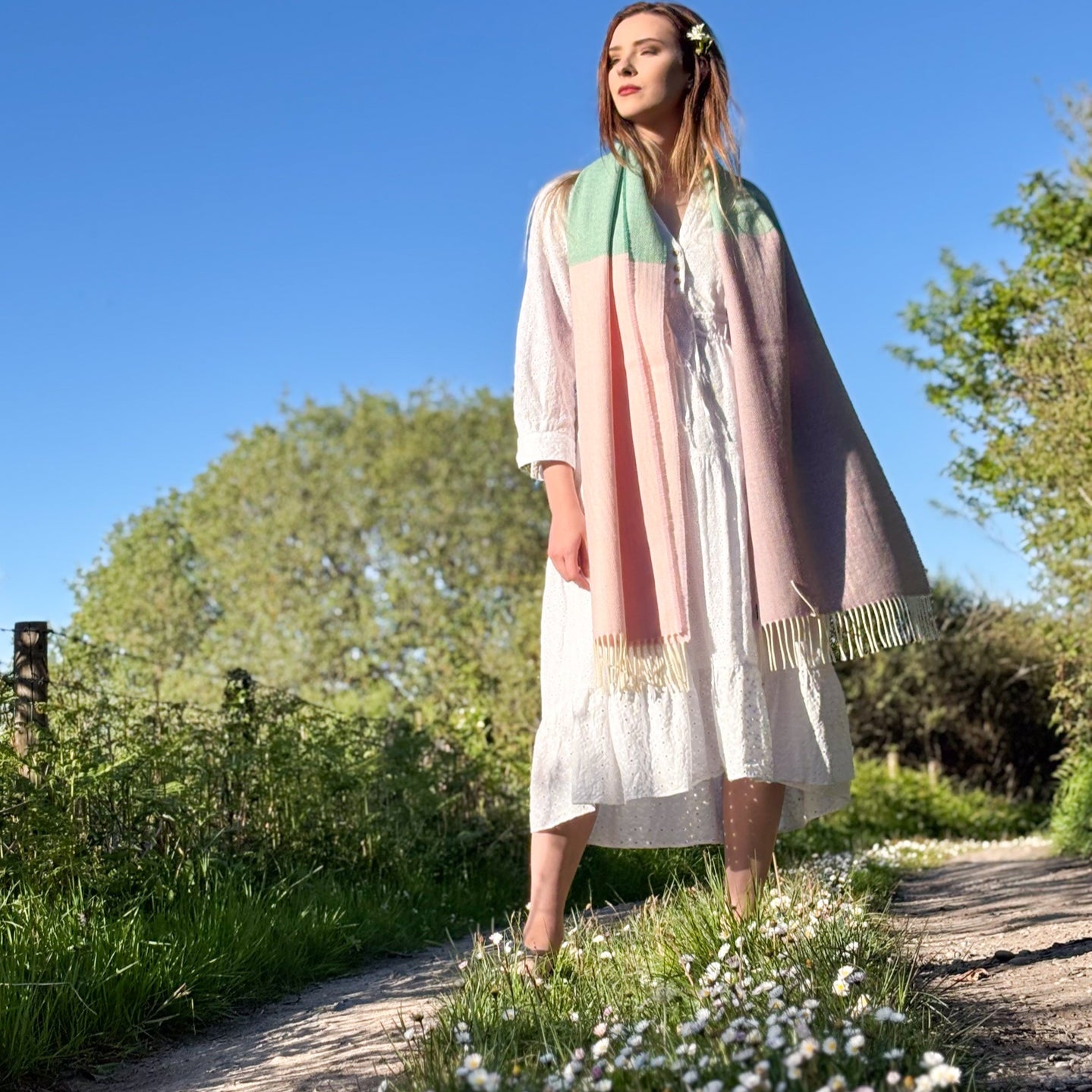 Whispering Shellsong | Donegal Tweed lambswool Scarf |