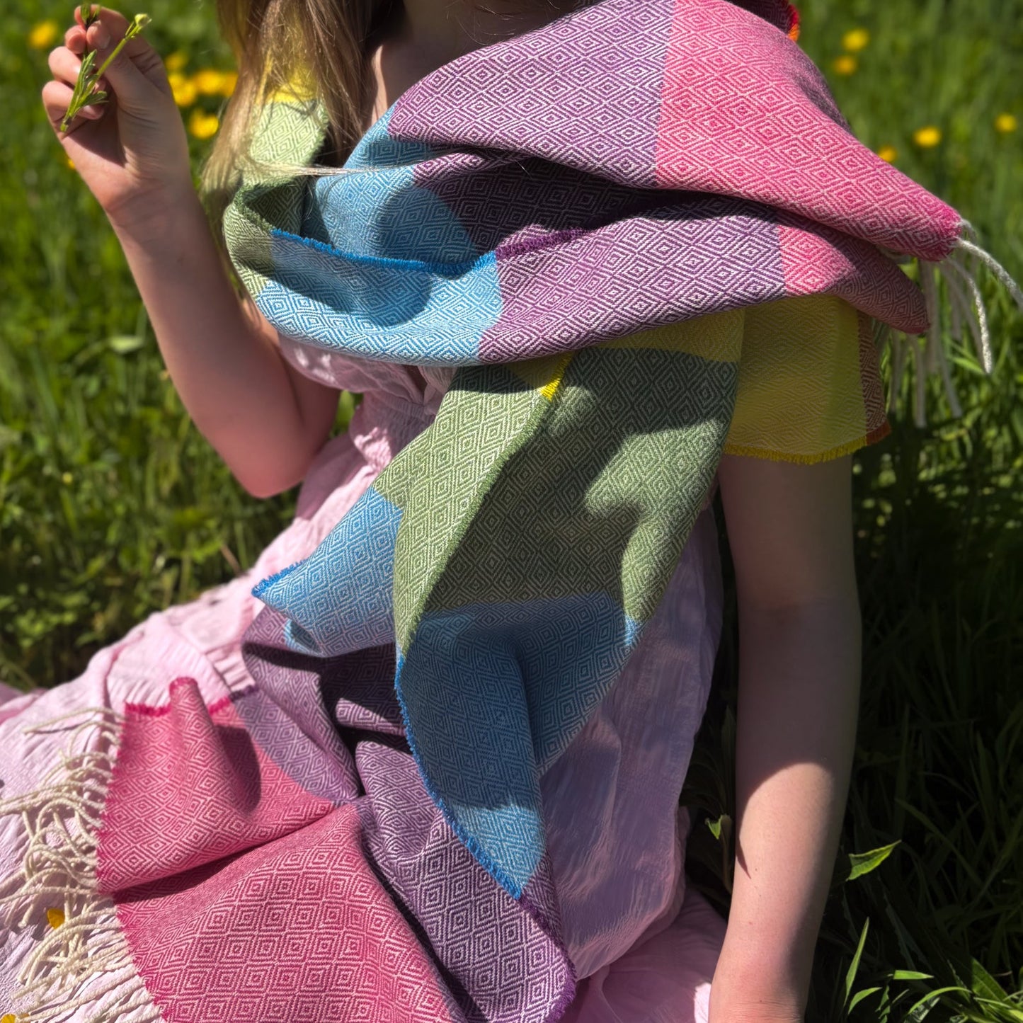 Irish Rainbow | Donegal Tweed lambswool Scarf |
