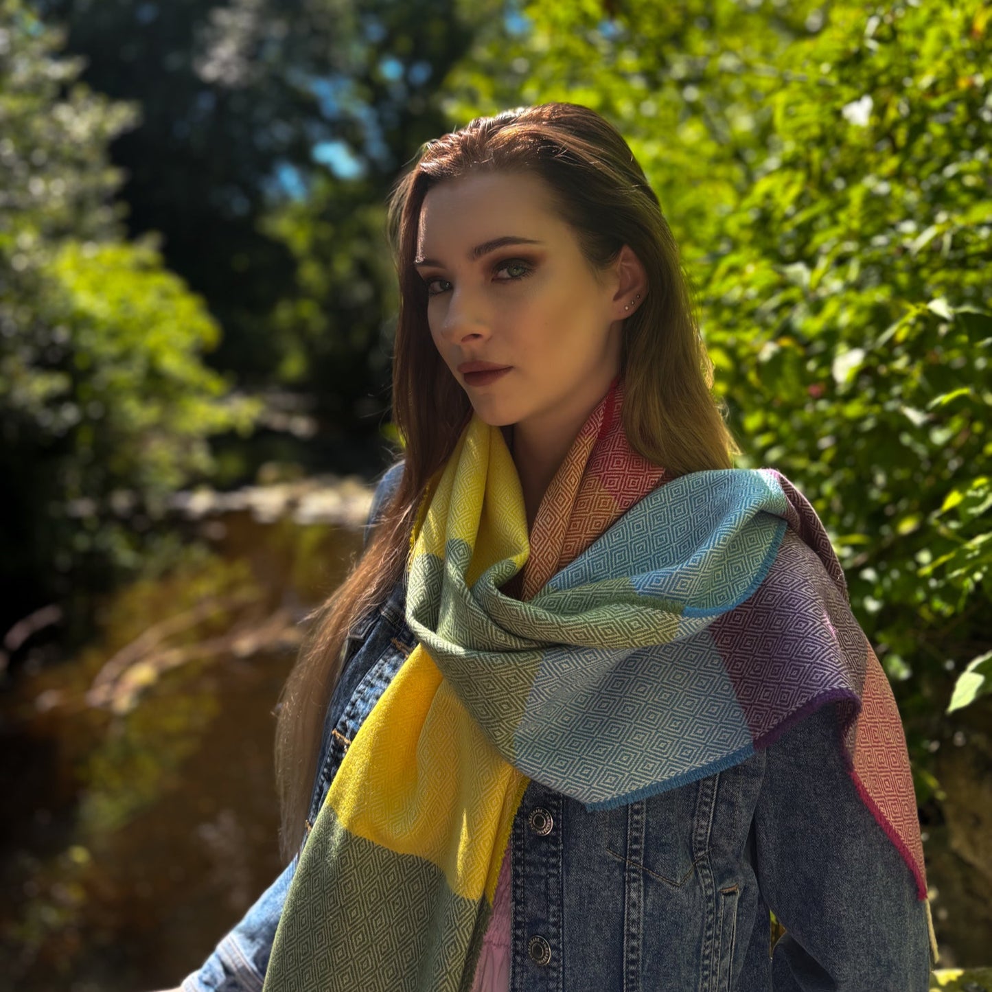 Irish Rainbow | Donegal Tweed lambswool Scarf |