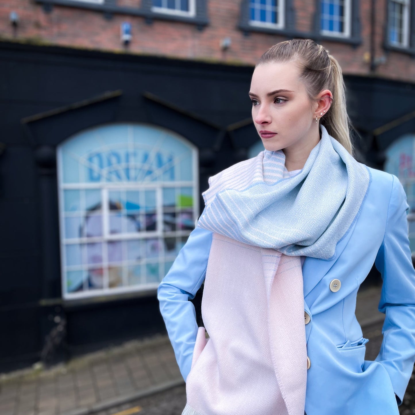 Hydrangea | Donegal Tweed Lambswool Scarf |