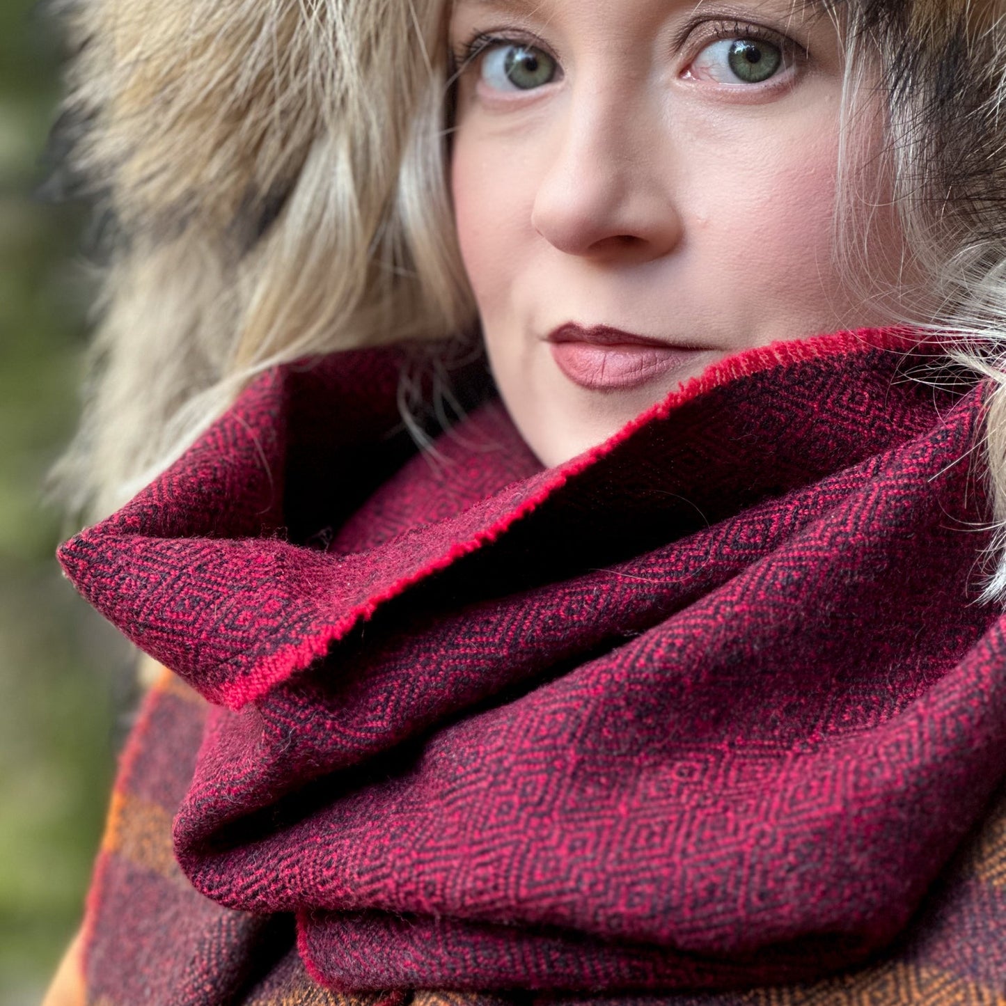 Fire Tweed | Donegal Tweed merino Scarf |