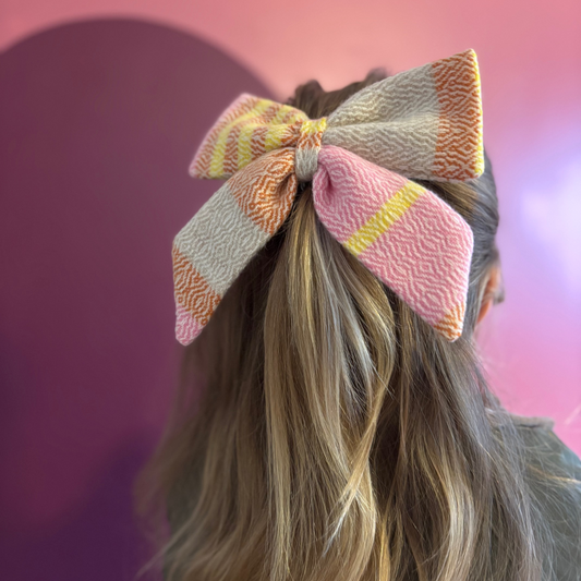 Handmade Donegal Tweed Hair Bows – Rhubarb & Custard